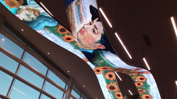 P4定制色帶LED顯示屏，仁川愛港，韓國